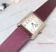 2017 Clone Cartier Tank Solo Gold White Dial Leather Band Women Watch (3)_th.jpg